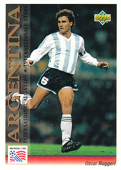 Oscar Ruggeri Argentina Upper Deck World Cup 1994 Preview Eng/Ger International All-Stars #116